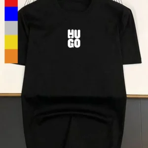 American Trendy Brand HUGO Cotton Short-sleeved T-shirt Men's and Women's Summer Casual Crew Neck T-shirts Tops: Factory Seconds/Rejects – Refurbished – Never Used (Brand New)