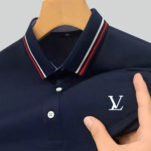Brand LV Short sleeved T-shirt Summer Korean Men's Business POLO Shirt Sweat-absorbing : Factory Seconds/Rejects – Refurbished – Never Used (Brand New)