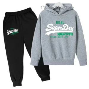 Spring Kids AutumnTrend Casual Tracksuits 3-14 Years Boys and Girls Hoodie+Pants 2pcs Suits Children Daily Clothes Sets: Factory Seconds/Rejects – Refurbished – Never Used (Brand New)