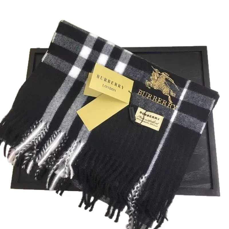 Burberry Cashmere Scarf Fashionable Versatile Warm Neck Warmer Winter Outerwear Flat Weave Wool Scarf: Factory Seconds/Rejects – Refurbished – Never Used (Brand New) - Image 5