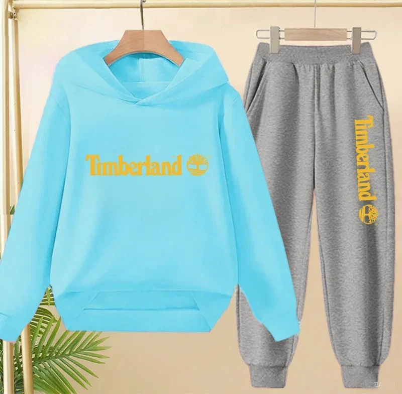 Kids Fashion Brand Letter Print 2pcs Pullover Hoodie+Pants Tracksuits 2-13 Years Boys Girls Casual Outfits Children Clothes Sets: Factory Seconds/Rejects – Refurbished – Never Used (Brand New) - Image 4