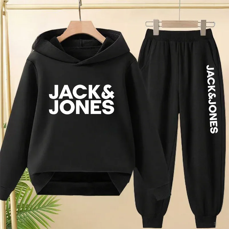 Spring Autumn BRAND JACK & JONES sweatshirt Fashion Girls Hoodies Game Clothes Boys Hoodies Sweatshirt +Pants clothes New Jones print Sets: Factory Seconds/Rejects – Refurbished – Never Used (Brand New) - Image 4