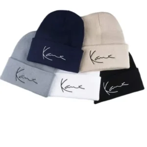 Karl Kani Retro Letter Embroidered Knitted Hat for Men and Women, Acrylic Double Layer Autumn/Winter Warmth Hooded Knitted Hat,: Factory Seconds/Rejects – Refurbished – Never Used (Brand New)