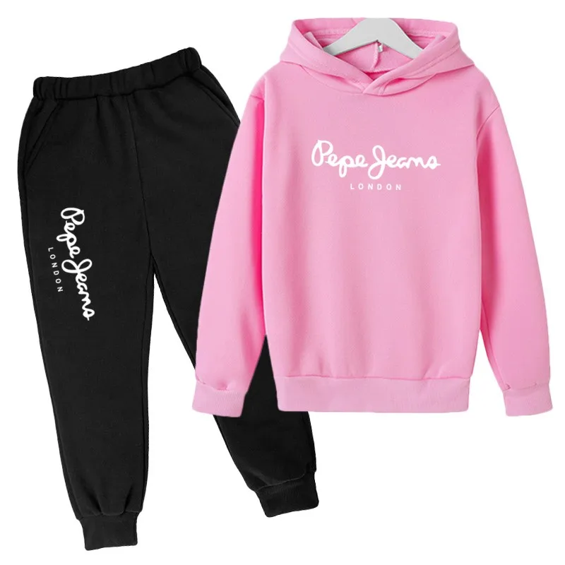 Kids Autumn Spring Trend Letter Print 2-13 Years Boys Girls Casual 2pcs Hoodie+Pants Tracksuits Children Casual Outfits Clothes: Factory Seconds/Rejects – Refurbished – Never Used (Brand New) - Image 3